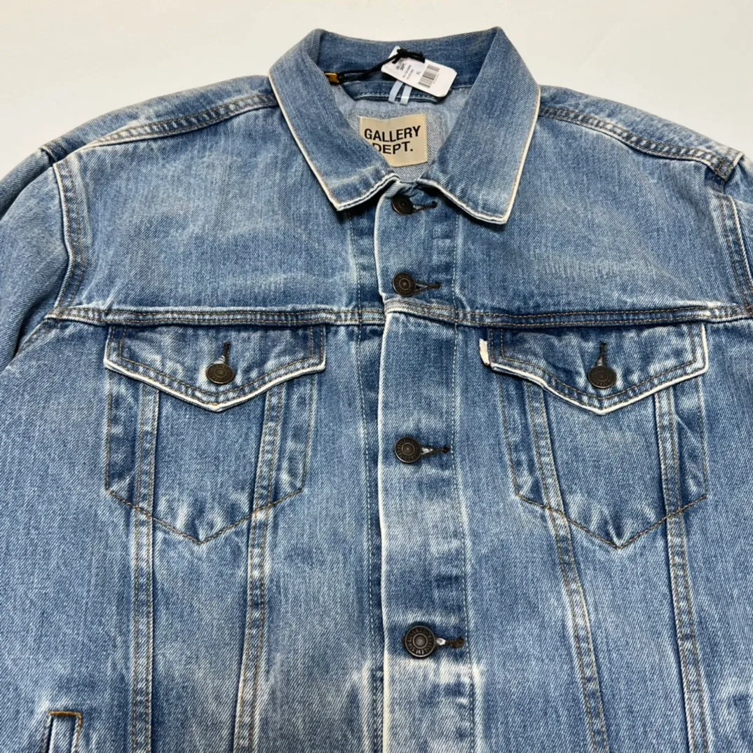 Gallery Dept. 22fw Vintage Andy Denim Jacket New embroidered logo washed distressed denim jacket blue S-XL